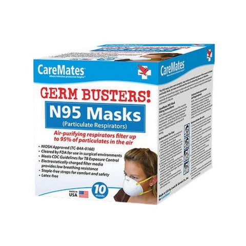 Caremates, Germ Busters! N95 Masks, 10 Each Caremates