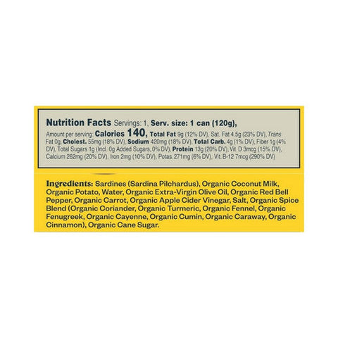 Patagonia Provisions, Sardines Coconut Curry, 4.2 Oz (Case Of 10) Patagonia Provisions